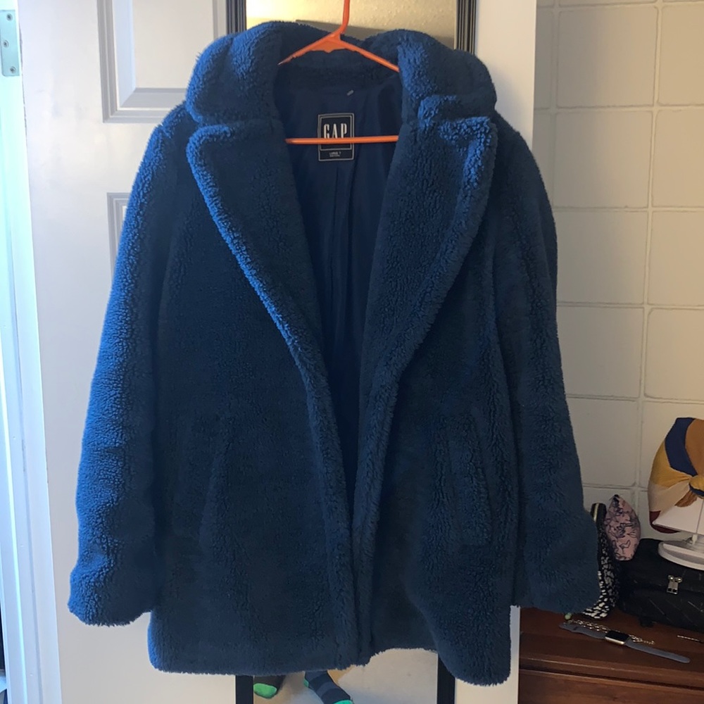 GAP Sherpa blue jacket.